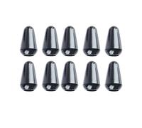 Guitar Pickup Selector Switch Tips 10Pcs | 3 Way / 5 Way Knob Caps for Electric Guitar | Sturdy Plastic Replacement Accessories (Black)