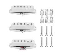 Guitar Pickup Single Coil Set 3Pcs 5 Magnet White Replacement Accessories - High Induction Output, Easy Installation, Suitable for Left and Right Handed Guitars