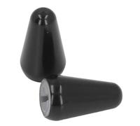 Guitar Pickup Switch Caps, PP Plastic Core 3 Way 5 Way Switch Knob Tip 2PCS Replacement Parts Easy Installation for ST TL Style Electric Guitars (Black)