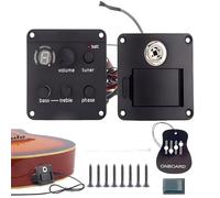 Guitar Pickup System, Pickup System for Folklore Guitar, Pickup System Folklore Guitar Preamp - Volume Tone Tuner Kit Guitar Preamp Accessories for Beginners