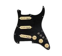Guitar Pickups 7-Way Fully Loaded Prewired Pickguard SSS Ainico 5 Single Coil Pickups Set For ST Guitar (Color : Bk Yellow)