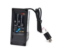 Guitar Pickups Acoustic Guitar 3 Band EQ-505R Preamp Amplifier Equalizer Pickup Piezo Black PickupsPiezo PickupGuitar Equalizer TunerTEQ-5 PickupBand Preamp.