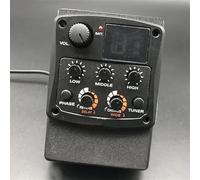 Guitar Pickups Acoustic Guitar Preamp Piezo Pickup 3-Band EQ Equalizer LCD Tuner With Reverb/Delay/Chorus/Wide Guitar Part(Bk 4)