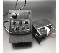 Guitar Pickups Acoustic Guitar Preamp Piezo Pickup 3-Band EQ Equalizer LCD Tuner With Reverb/Delay/Chorus/Wide Guitar Part(Bk 2)