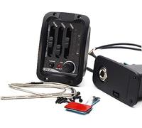 Guitar Pickups, Acoustic Pickup Acoustic Guitar EQ Preamp System 3 Band Built-in LED Chromatic Tuner Piezo Phase Guitar Pickups
