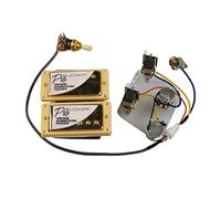 Guitar Pickups Alnico 5 Humbucker Pickups ProBucker Push/Pull Wiring Harness Pickup-Set For Electric Guitars(Golden YE Frame)
