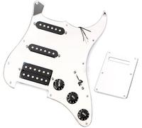 Guitar Pickups, Electric Guitar Silver Mirror Pre-wired Loading Pickguard With Pickup And Backplate Set Guitar Replacement Parts