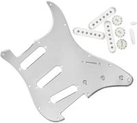 Guitar Pickups, Gold Mirror Pickguard White Pickup Dual Hot Rail Humbucker Pickup Versatility Pre-wired Pickguard For For Guitars Guitar Replacement Parts