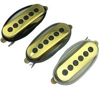 Guitar Pickups, Loaded Prewired Gold Mirror Pickguard Vintage Mini Tri-Sonic Alnico Pickups 6 Converter Prewired Pickguard