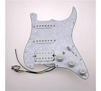 Guitar Pickups, Pickguard Pre-wired Alnico5 Style 7-Way Type Fully Loaded Pickguard Electric Guitar Pickups(Pearl White)