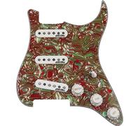 Guitar Pickups, Pre-wired Guitar Pickups SSS Ainico 5 Single coil Pickups 7-Way type fully loaded Pickguard Pre-wired For Guitar(Green Agate)