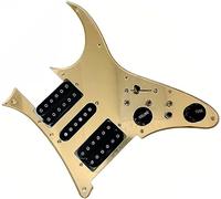 Guitar Pickups, Prewired Gold Mirror Guitar Pickguard Set Multifunction Black Alnico 5 Magnet Pickups For For RG Guitar Guitar Replacement Parts