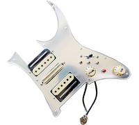Guitar Pickups, Prewired HSH Silver Mirror Pickguard Hubucker Pickup 7 Way Converter 20 Multifunction Welding Harness Guitar Replacement Parts