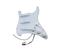Guitar Pickups Prewired Pickguard SSS Single Coil Pickup 7-Way Fully Loaded Pickguard For Guitar 3 Ply White