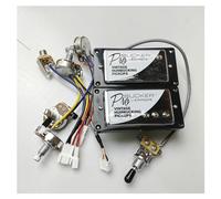Guitar Pickups ProBucker Alnico Pickups Humbucker pickups with Wiring Harness Pots 3 Way Switches For Electric Guitar Pickups 1 Set(Color:Black ring)