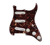 Guitar Pickups SSS Single Coil Guitar Pickups Loaded Prewired Pickguard Ainico 5 Pickups Guitar Parts Replace (Color : Brown 6)