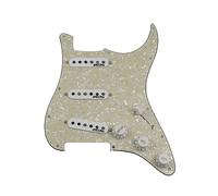 Guitar Pickups SSS Single Coil Guitar Pickups Loaded Prewired Pickguard Ainico 5 Pickups Guitar Parts Replace (Color : Light yellow 7)