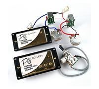 Guitar Pickups Standard Electric Guitar Alnico Humbucker Pickup Set With Silver/Gold Cover And Wiring Harness (Color : 01)