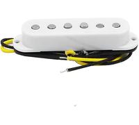 Guitar Pickups, Vintage Alnico 5 Staggered Single Coil Pickup Bright Sound For Electric Guitar Guitar Pickups(White Bridge)