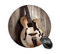 Guitar Pictures Round Mouse Pad 7.8 Inch, Portable Gaming Mouse Mat with Non-Slip Rubber Base & Smooth Surface, Waterproof Mousepad for PC, Laptop, Computer, Office, Home