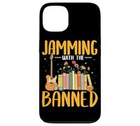 Guitar Player Librarian Jamming With The Banned Book Reading Case for iPhone 13