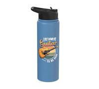 Guitar Player Put Down My Guitar to Be Here Acoustic Guitar Stainless Steel Insulated Water Bottle