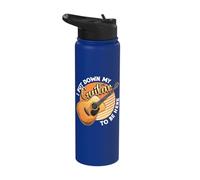 Guitar Player Put Down My Guitar to Be Here Acoustic Guitar Stainless Steel Insulated Water Bottle