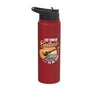 Guitar Player Put Down My Guitar to Be Here Acoustic Guitar Stainless Steel Insulated Water Bottle