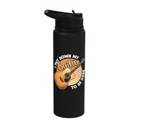 Guitar Player Put Down My Guitar to Be Here Acoustic Guitar Stainless Steel Insulated Water Bottle