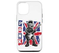 Guitar Playing Cat in Punk Outfit with Union Jack Case for iPhone 12/12 Pro
