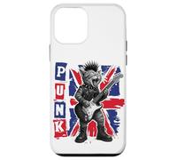 Guitar Playing Cat in Punk Outfit with Union Jack Case for iPhone 12 mini