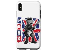 Guitar Playing Cat in Punk Outfit with Union Jack Case for iPhone XS Max