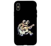 Guitar Playing Turtle Cute Acoustic Cartoon Case for iPhone X/XS