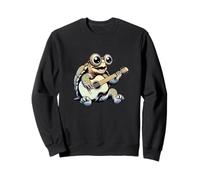 Guitar Playing Turtle Cute Acoustic Cartoon Sweatshirt