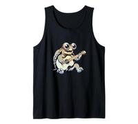 Guitar Playing Turtle Cute Acoustic Cartoon Tank Top