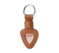 Guitar Plectrum Storage Bag Triangular Guitar Pick Bags Practical Pick Container PU Texture Suitable for Storaging Case Clavicles, brown