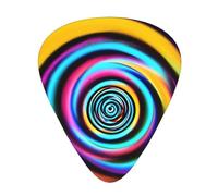Guitar plectrums 12-pack Comfortable in the hand with smooth edges Three thicknesses to match Abstract Circle Swirl Picture
