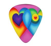 Guitar plectrums 12-pack Comfortable in the hand with smooth edges Three thicknesses to match Abstract Love Chart Picture