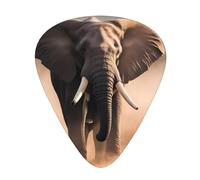 Guitar plectrums 12-pack Comfortable in the hand with smooth edges Three thicknesses to match African Elephant Picture