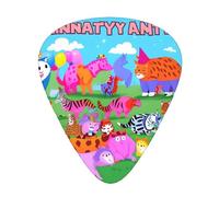 Guitar plectrums 12-pack Comfortable in the hand with smooth edges Three thicknesses to match animal party Picture