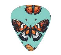 Guitar plectrums 12-pack Comfortable in the hand with smooth edges Three thicknesses to match Beautiful Butterfly Prints