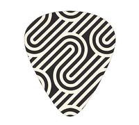 Guitar plectrums 12-pack Comfortable in the hand with smooth edges Three thicknesses to match Black curved texture Picture