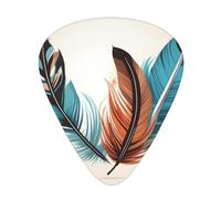 Guitar plectrums 12-pack Comfortable in the hand with smooth edges Three thicknesses to match Bohemian Feather Prints