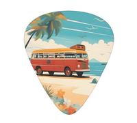 Guitar plectrums 12-pack Comfortable in the hand with smooth edges Three thicknesses to match Bus Beach Seaside Scene Picture