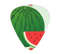 Guitar plectrums 12-pack Comfortable in the hand with smooth edges Three thicknesses to match cartoon watermelon Prints