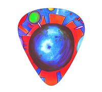 Guitar plectrums 12-pack Comfortable in the hand with smooth edges Three thicknesses to match Cartoon Universe Picture