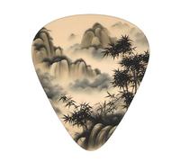 Guitar plectrums 12-pack Comfortable in the hand with smooth edges Three thicknesses to match Chinese Painting of Bamboo Prints