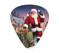 Guitar plectrums 12-pack Comfortable in the hand with smooth edges Three thicknesses to match Christmas Santa Claus Picture