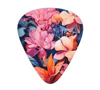 Guitar plectrums 12-pack Comfortable in the hand with smooth edges Three thicknesses to match Colorful Tropical Plant Leaves Prints