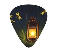 Guitar plectrums 12-pack Comfortable in the hand with smooth edges Three thicknesses to match Fireflies and Lantern Picture